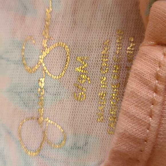 Jessica Simpson peach zip up sleeper/footie with eyelet detail - Picture 3 of 4